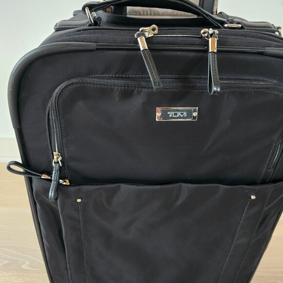 Amazon.com | TUMI 98408 International Black/Silver With  Tumi Avignon International Carry-On Luggage in Black Nylon and Silver Hardware